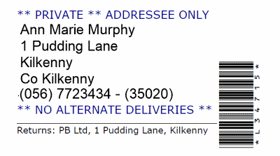 Sample Address Label